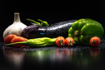 Vegetables, food, macro.