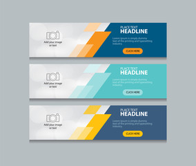 abstract web banner design template  