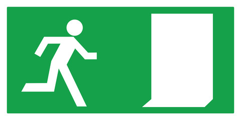 Das Flucht Zeichen