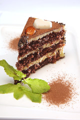 piece of cake with almonds