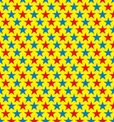 Seamless Colorful Star Pattern. Ideal for gift wrapping paper.
