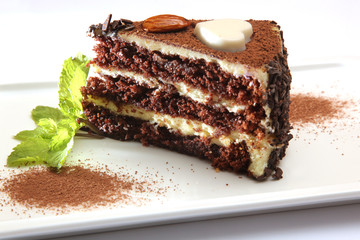 piece of cake with almonds