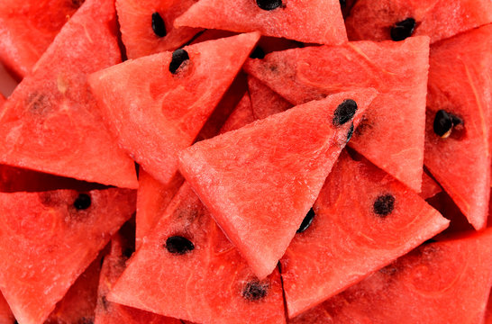 Close up red water melon background texture