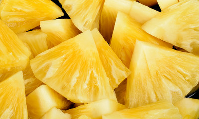 Slice of pineapple for background texture