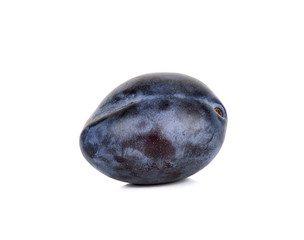 Fresh plum isolated on the white background