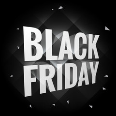 black friday text in dark background