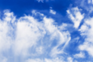 sky with clouds , defocus
