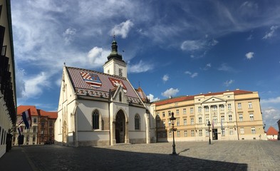 Fototapeta na wymiar The St. Mark's Church panorama