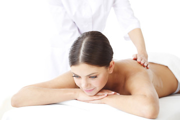 Obraz na płótnie Canvas Woman getting massage