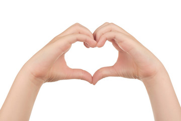 Obraz premium Child hands isolated on white