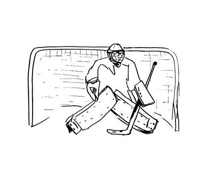 Hockey illustration goalkeeper