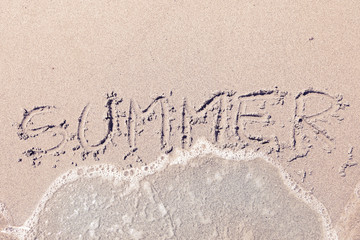 written on wet sand by the waves
