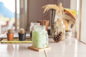 ice milk green tea