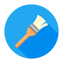 Paintbrush tool. Flat style icon. Vector design.