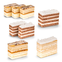 Various cake pieces