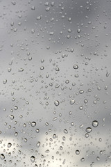 Drops of rain on the window