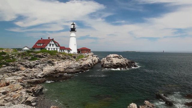 The Portland Headlight Lighthouse in South Portland Maine / Portland Headlight