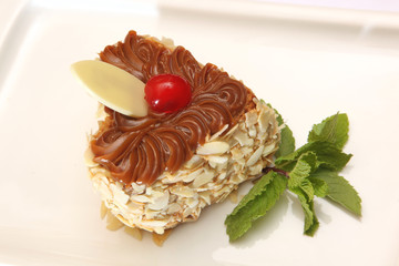 cake in the shape of a heart