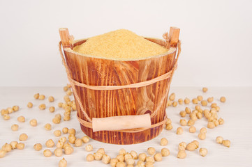 Fototapeta premium Chick Pea Flour in the background
