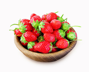 strawberries on a white background