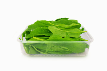 Spinach on a white background