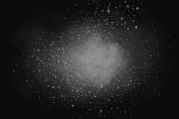 Black and white abstract powder explosion background