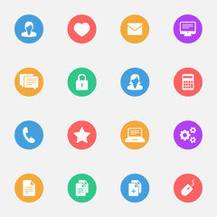 Business signs flat  icons