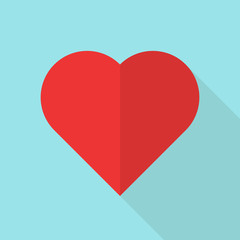 Red heart on blue
