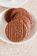 Chocolate wholemeal digestive biscuits