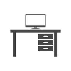 Table Icon Vector, Office table icon