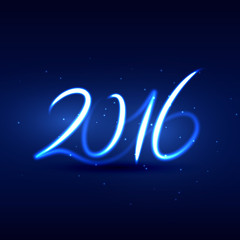 neon style happy new year 2016