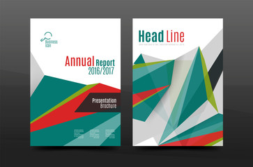 3d abstract geometric shapes. Modern minimal composition. Business annual report cover design.