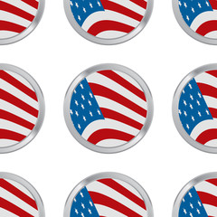 seamless pattern with USA flag