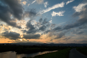 夕暮れ時の風景