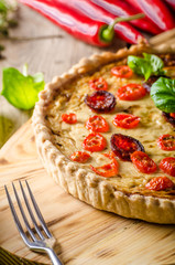 Homemade quiche delicious