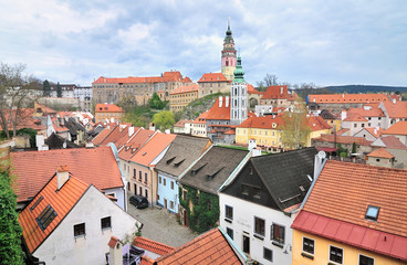 Obraz premium View of the historic city of Cesky Krumlov,Czech Republic.