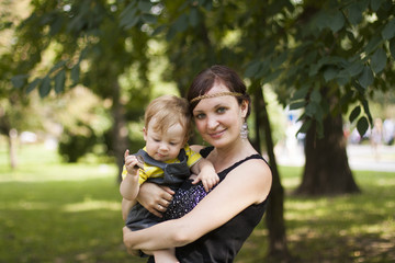 Fototapeta premium Mother with her little son