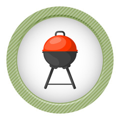 Vector black BBQ Grill icon