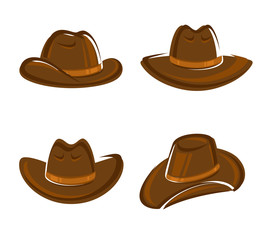 Cowboy hat set. Vector