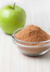 crushed apple fiber, green apple