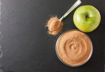 crushed apple fiber, apple green