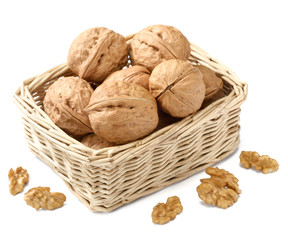 walnuts in the basket