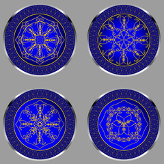Set abstract round figure