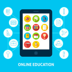 Online Education Tablet Concept