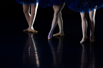 Dancers during ballet performances.Legs only. © ververidis