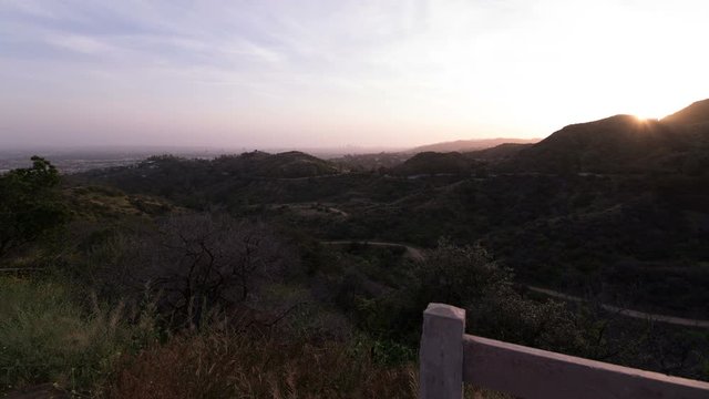 Griffith Park Sunset View Time Lapse 02 Los Angeles
