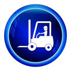 Man and Forklift symbol, icon illustration