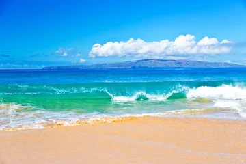 Crédence de cuisine en verre imprimé Eau Surf sur l& 39 océan à Maui Hawaï