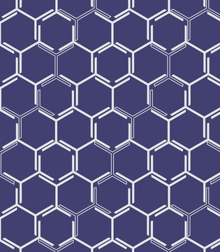 exagon vector pattern, repeating linear hexagon overlap each