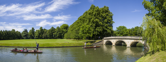 Trinity Bridge and the Backs in Cambridge
